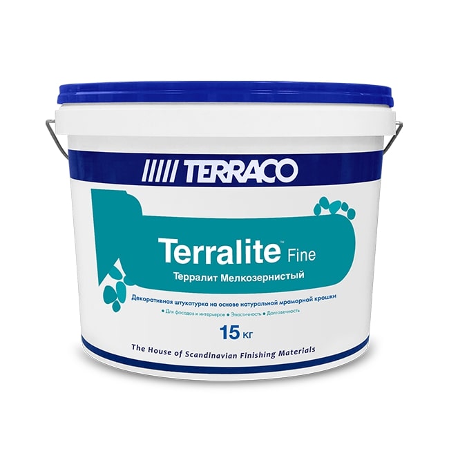 Декоративная штукатурка на основе мраморной крошки Terralite Fine (Мелкозернистый) TS-208-F 15 кг								