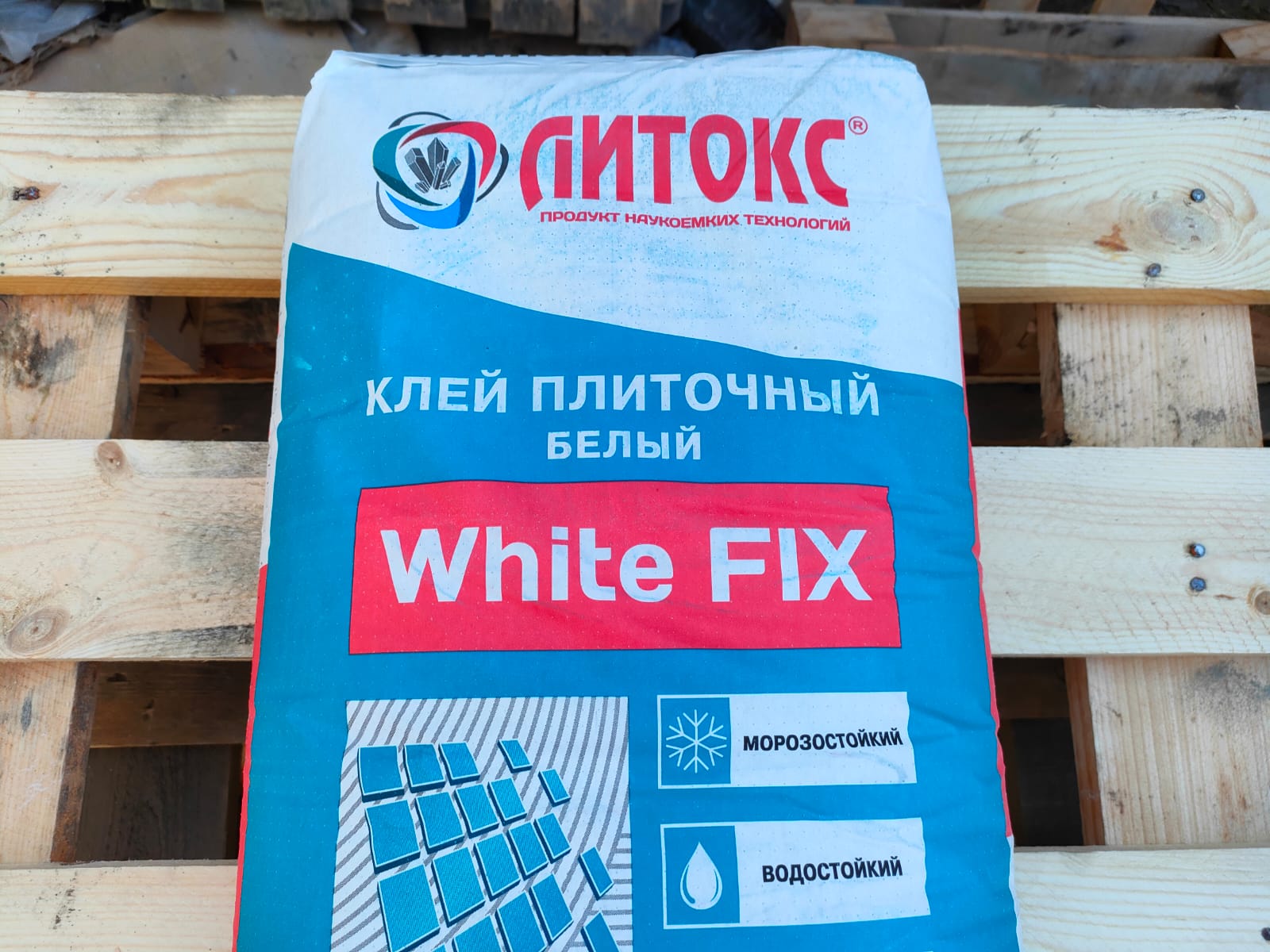 Клей плиточный Литокс Whitе FIX 25 кг, белый								