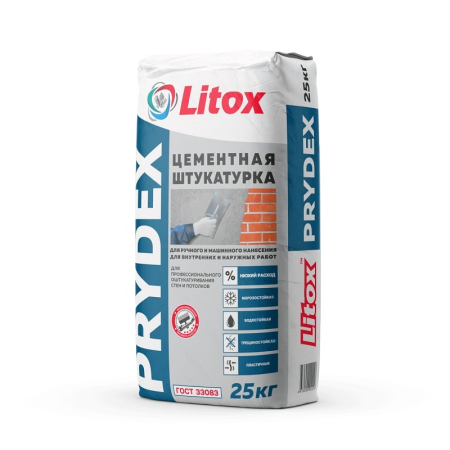 Штукатурка цементная Литокс PRYDEX 25кг (56)								