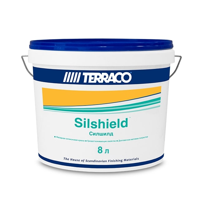 Силиконовая краска для отделки поверхностей с пористой структурой матовая Silshield Pastel 8л (48)