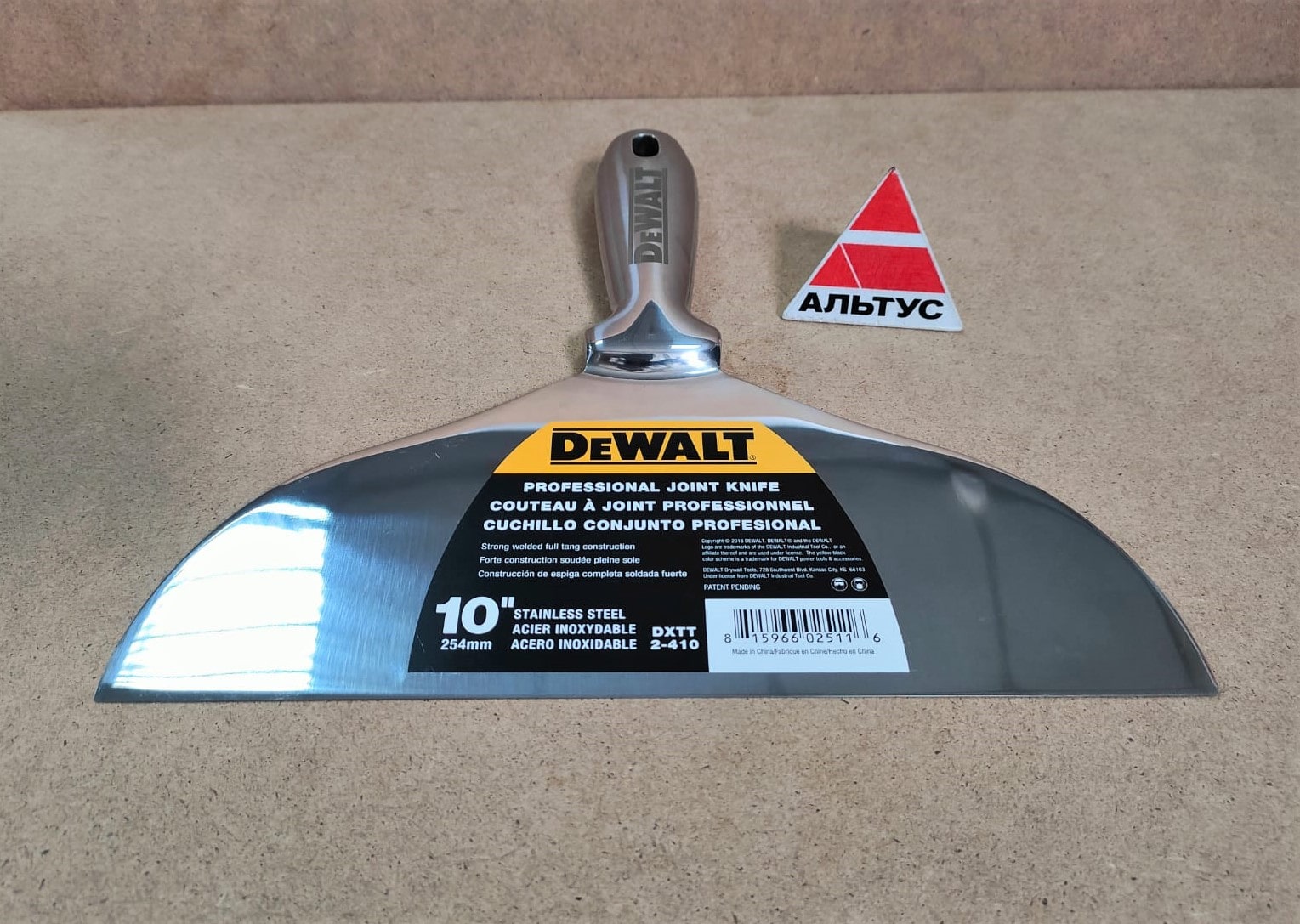 Шпатель малярный металлический литой 25 cm DeWalt								