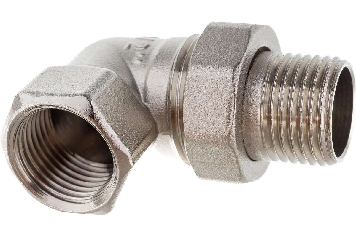 Уголок 1/2, 1/2F-1/2M, латунь (американка)								