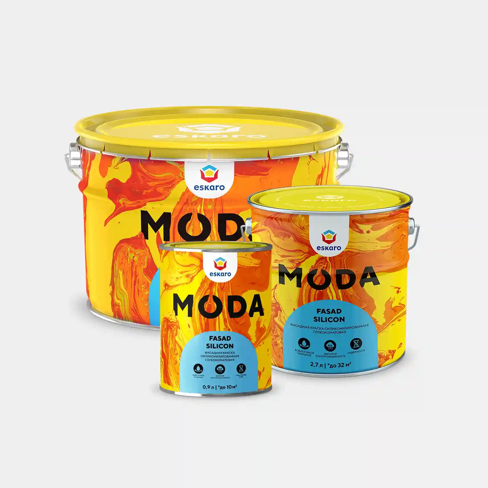 Краска "Eskaro MODA Fasad Silicon" 0,9л