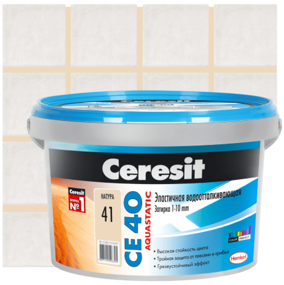 Затирка цементная Ceresit СЕ 40 водоотталкивающая 2 кг цвет натура ДИСКОНТ