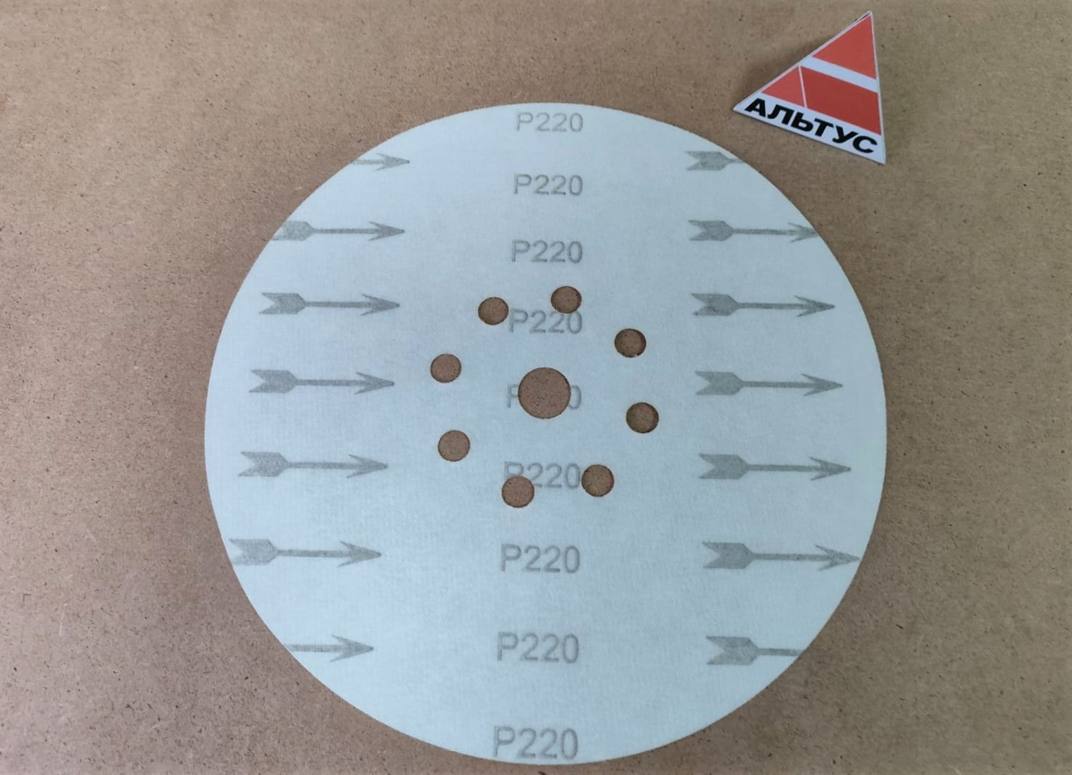 Диск абразивный  d225 мм, 9 отв P220 /G-0225.09.0220 NAP GOLD								