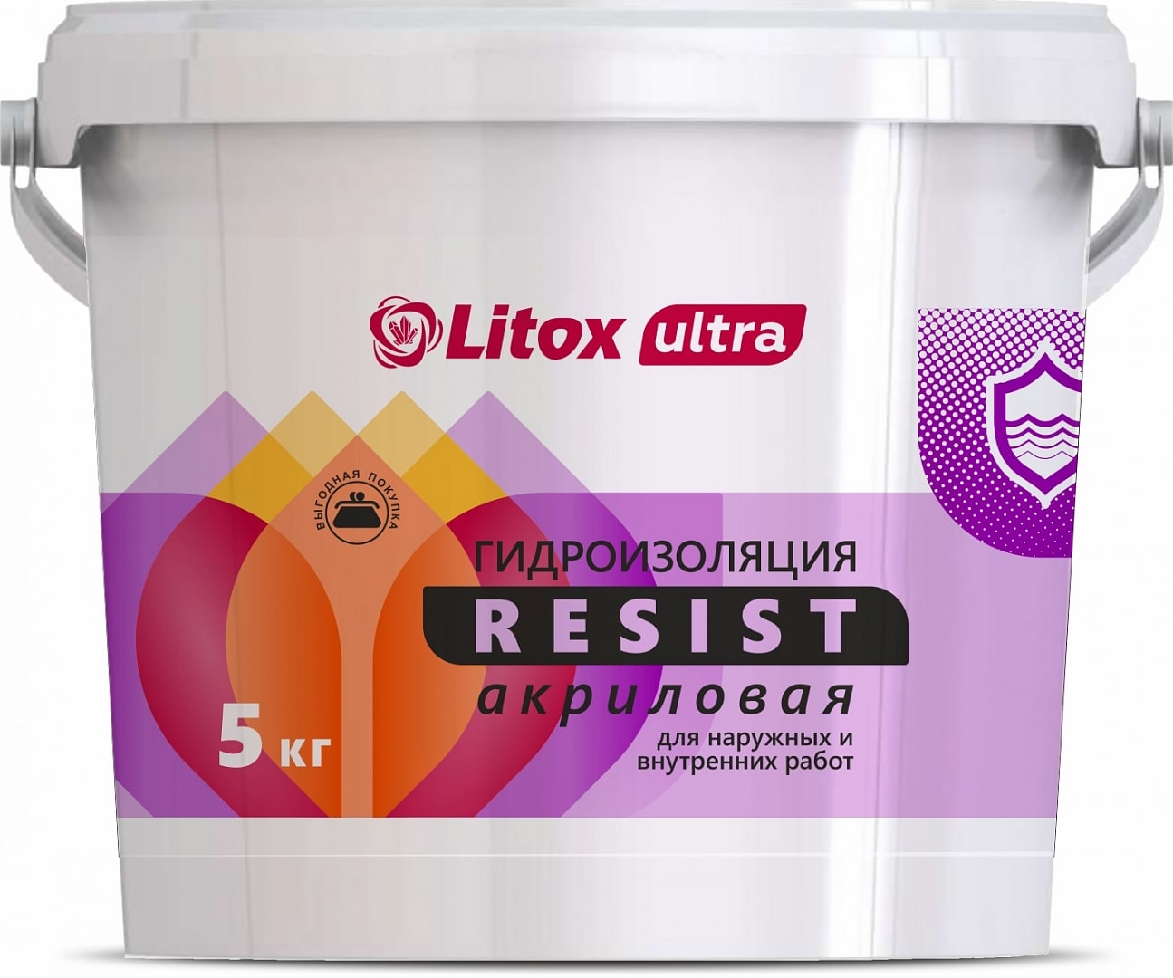 Гидроизоляция акриловая Литокс Ультра Resist 5 кг								
